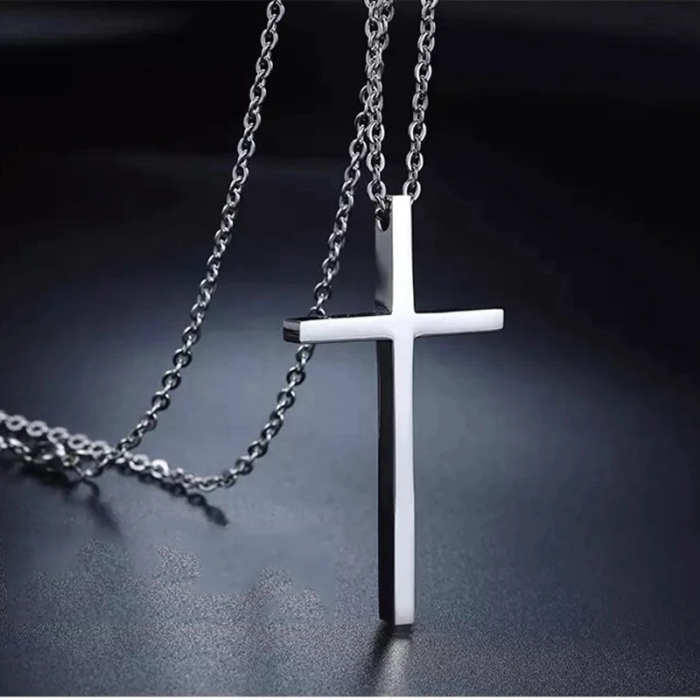 Grandson Gift Cross pendant Necklace Stainless Steel Jewelry by Veasoon