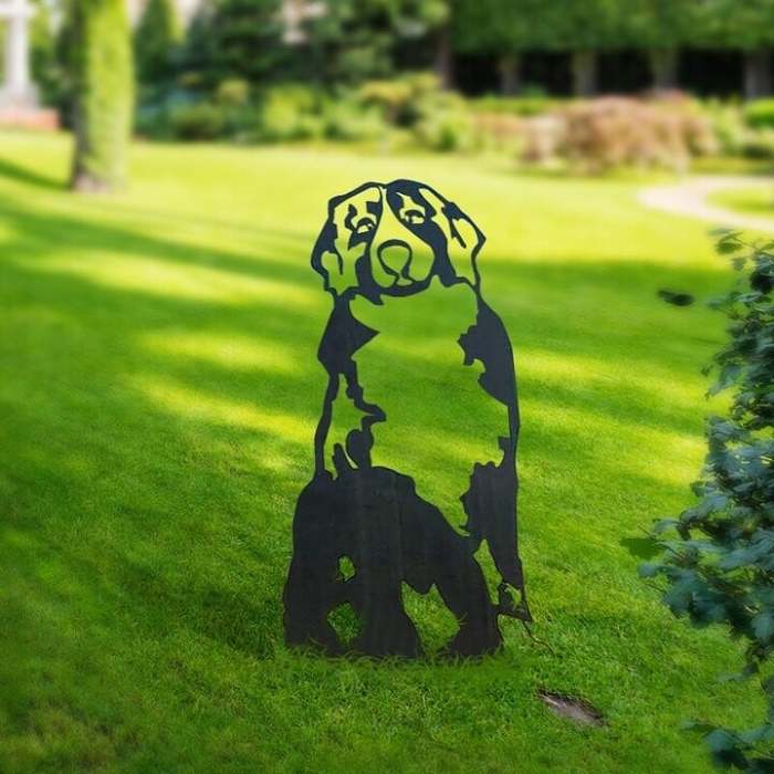 Swiss Mountain Dog Metal Silhouette