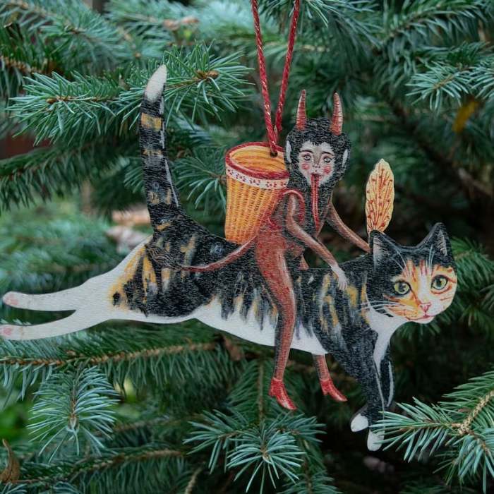HandmadeVintage Halloween hanging ornament