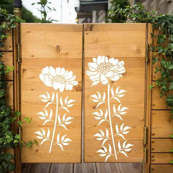 DIY decoration---Garden Fence Large Flower Stencils