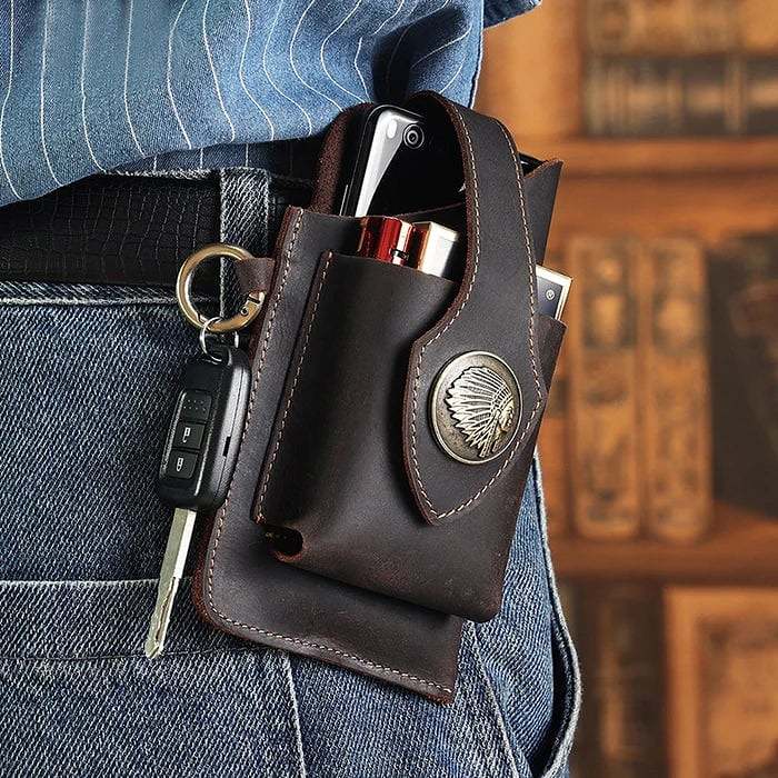 Multifunctional Leather Mobile Phone Bag