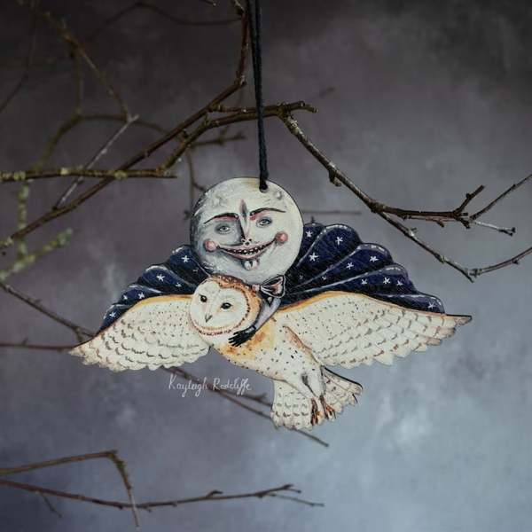 HandmadeVintage Halloween hanging ornament