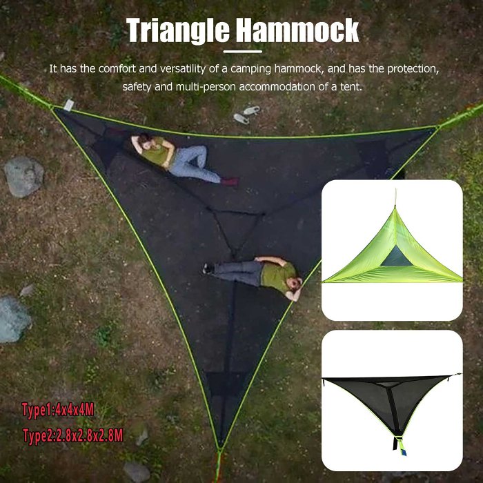 MULTI-PERSON HAMMOCK- PATENTED 3 POINT DESIGN