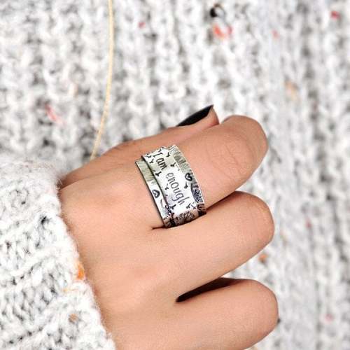 ''I Am Enough'' Liberty Dandelion Ring
