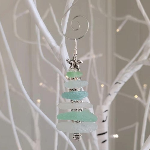 Clearance Sale - 49% OFF 2023 Consideratioy Sea Glass Christmas Tree Ornament