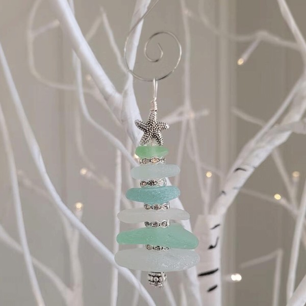 Clearance Sale - 49% OFF 2023 Consideratioy Sea Glass Christmas Tree Ornament