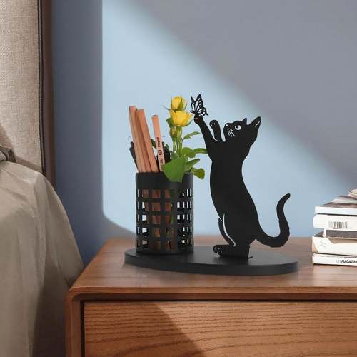 Best Gift - Black Metal Cat Pen Holder (BUY 2 GET FREE SHIPPING)