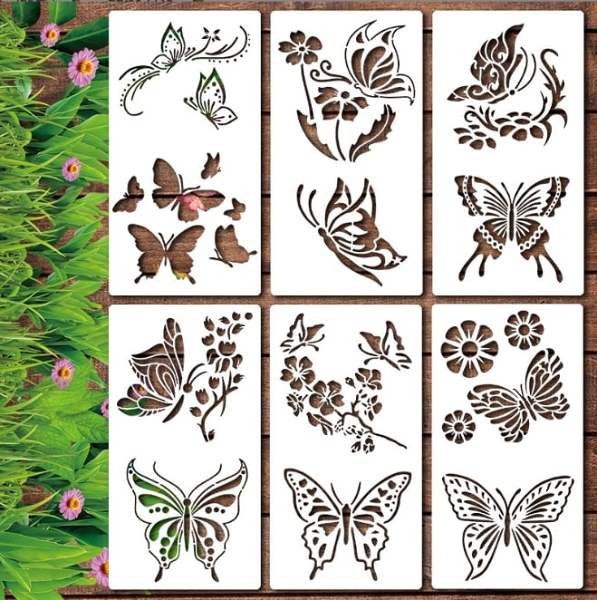 DIY decoration---Garden Fence Large Flower Stencils