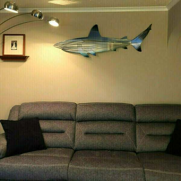 49% OFF -  Metal Shark Art Wall Decor