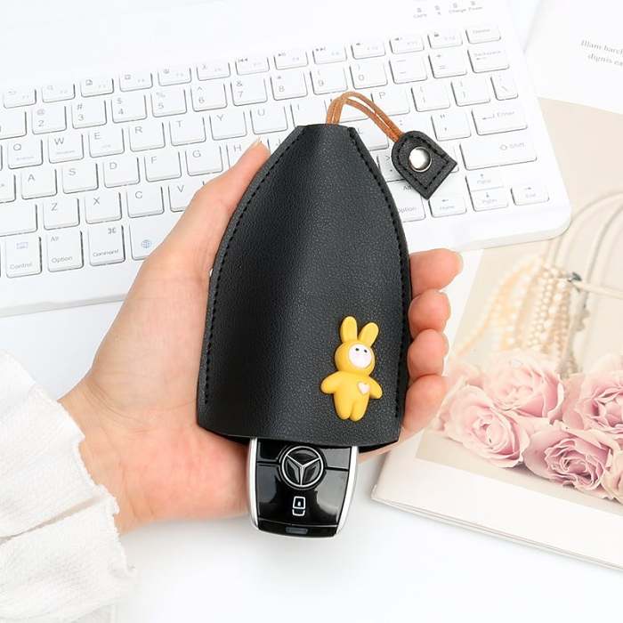 Creative pull-out cute large-capacity car key case