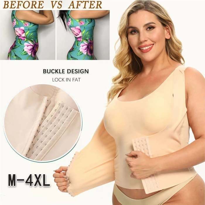 3-in-1 Waist Buttoned Bra Shapewear