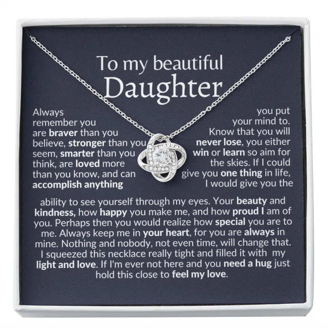 To My Beautiful Daughter - Necklace Gift Set by Veasoon