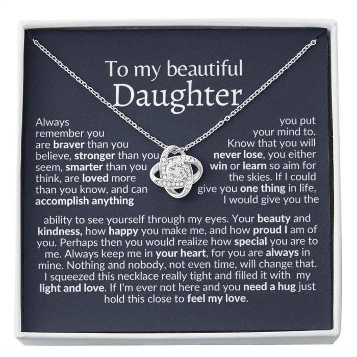 To My Beautiful Daughter - Necklace Gift Set by Veasoon