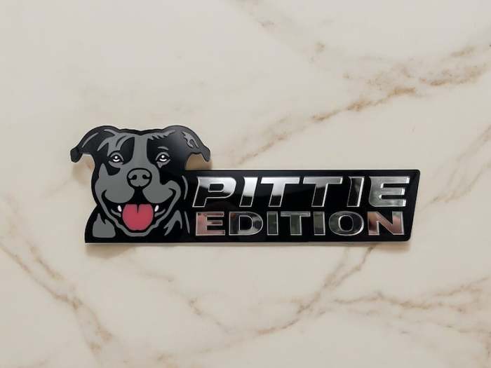 Bull Terrier Dog Car Badge Laser Cutting Car Emblem Saint Bernard Basset Hound Greyhound Point