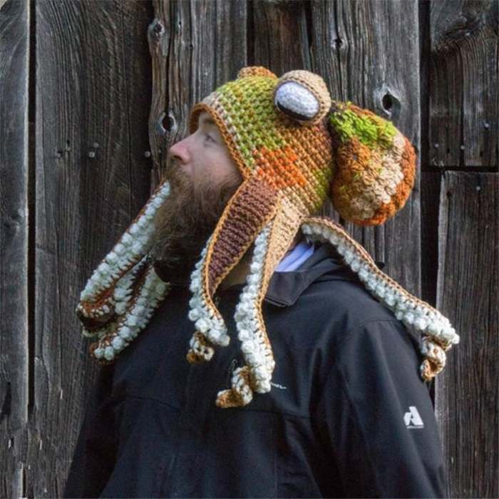 (Hot Sale- 48% OFF) Octopus Pattern Color Block Knitted Hat