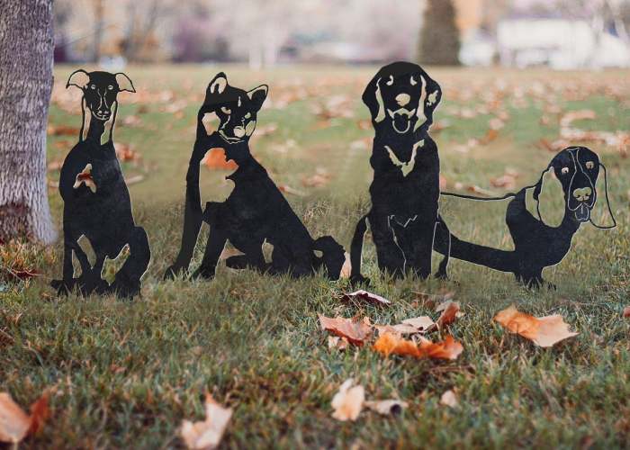 Basset Hound Metal Silhouette