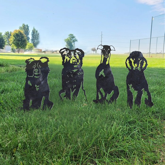 Australian Shepherd Metal Silhouette