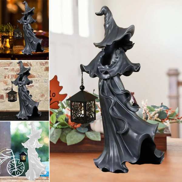 2024 Halloween Presale 49% Off TodayWitch With Lantern Decoration by Veasoon