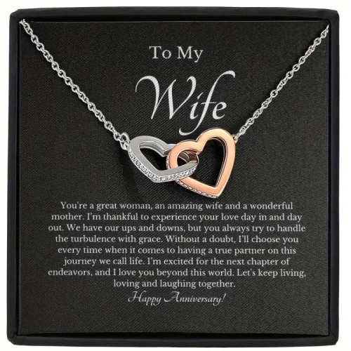 To My Wife - Anniversary Necklace Gifts for Women by Veasoon