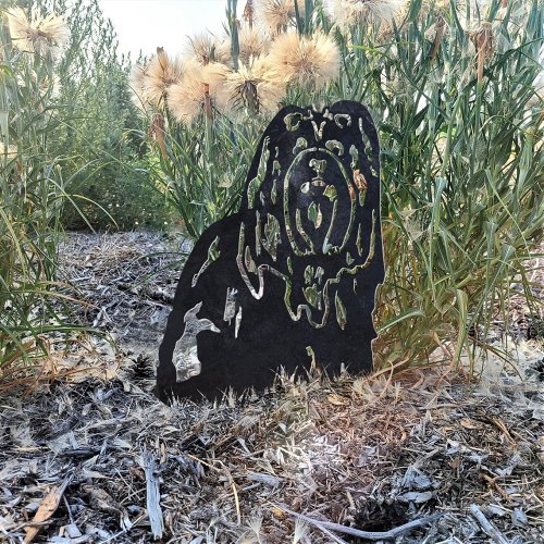 Lhasa Apso Metal Silhouette