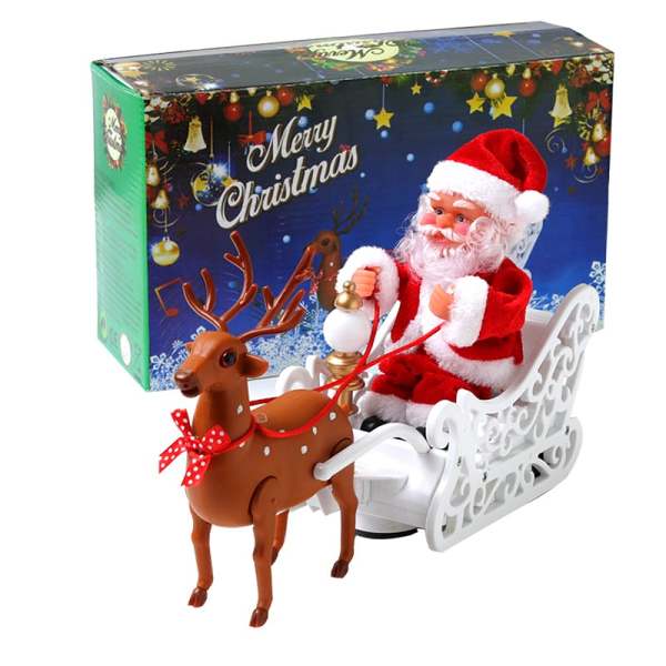 (2023 BEST GIFT TO FAMILY)Electric Chimney Climbing Santa Claus Musical Toys