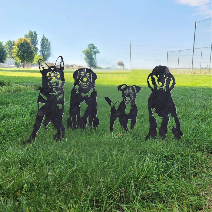 German Shepherd Metal Silhouette