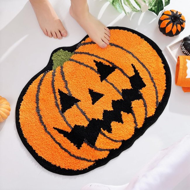 Halloween Simulated Cashmere Floor Mat by Veasoon