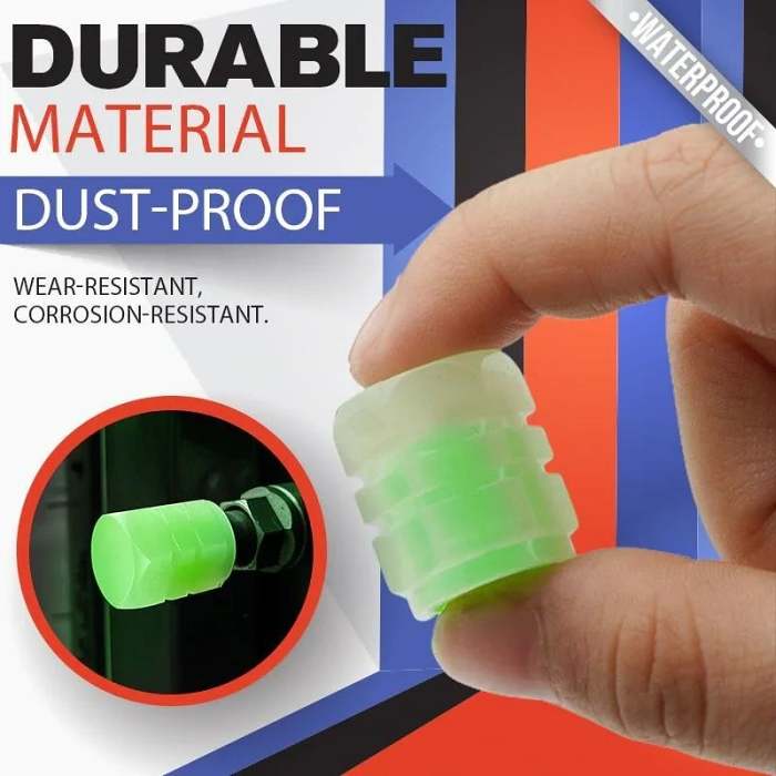 Fluorescent Car Tire Valve Caps