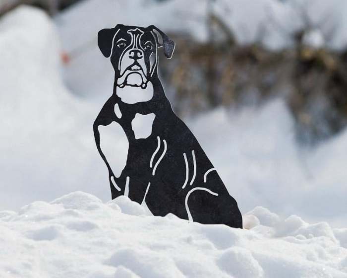 Boxer Metal Silhouette