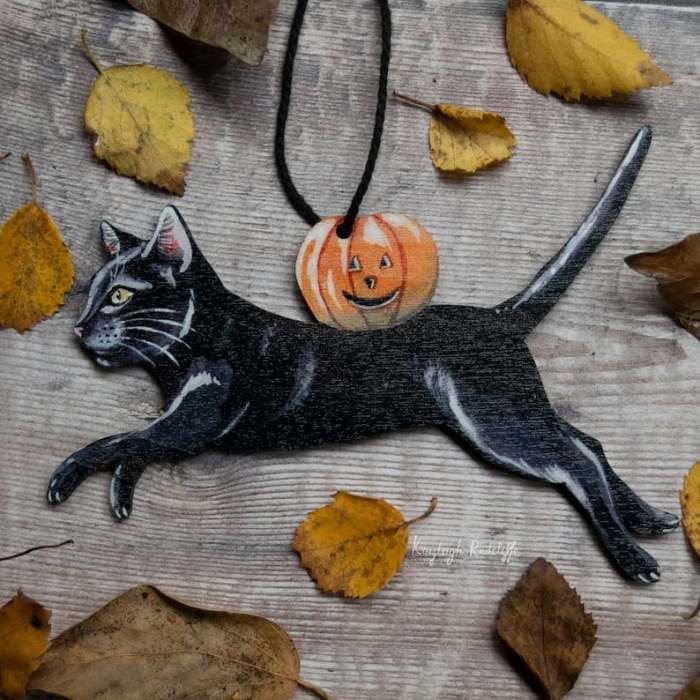HandmadeVintage Halloween hanging ornament