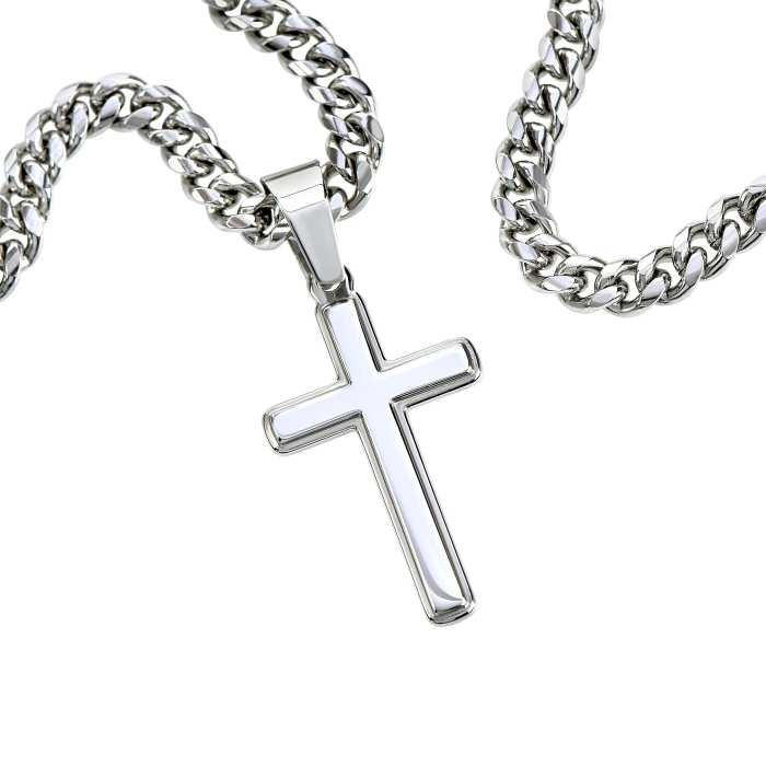 To My Son Cross Necklace From Mom , With Message Card And Gift Box, Necklaces For Birthday, Anniversary, Christmas Gift by Veasoon