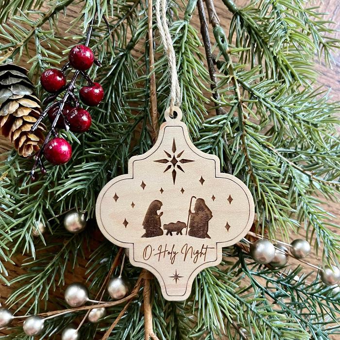 2024 Christian Wooden Merry Christmas Ornament
