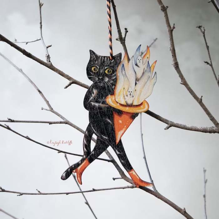 HandmadeVintage Halloween hanging ornament