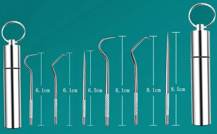 Stainless Steel Toothpick Set 7pcs
