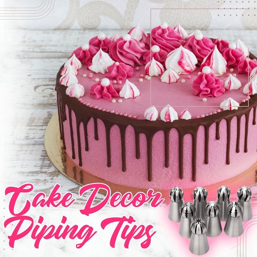 BUY 2 FREE SHIPPING - Cake Decor Piping Nozzle 8 Pcs/Set