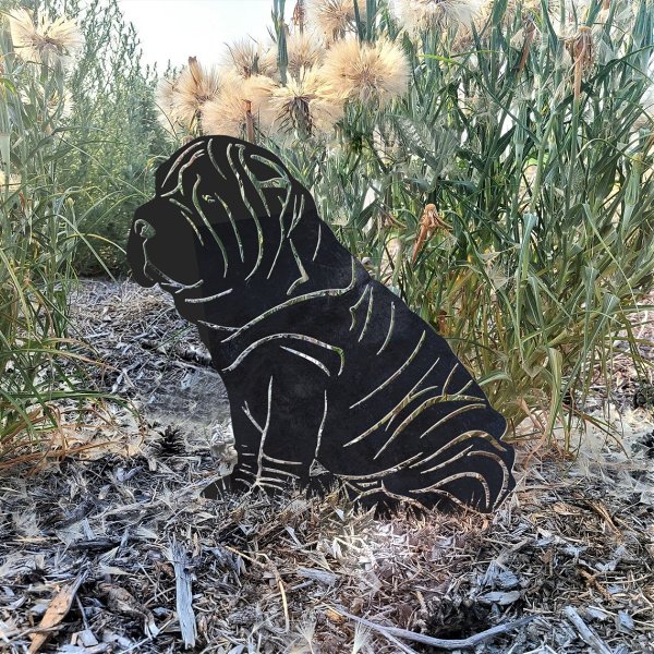 Shar Pei Metal Silhouette