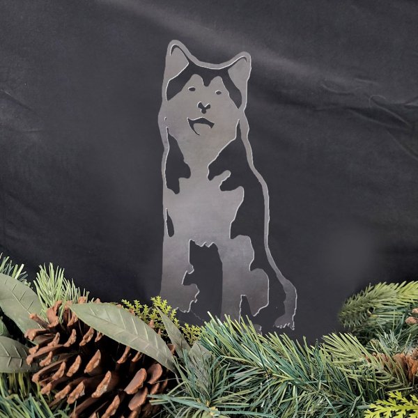 Alaskan Malamute Metal Silhouette