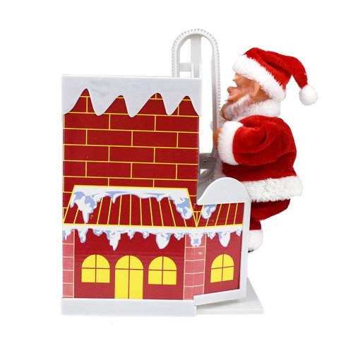 (2023 BEST GIFT TO FAMILY)Electric Chimney Climbing Santa Claus Musical Toys
