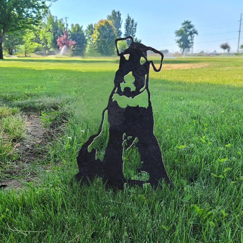 Welsh Terrier Metal Silhouette