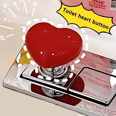 Love-Filled Toilet Flush Button