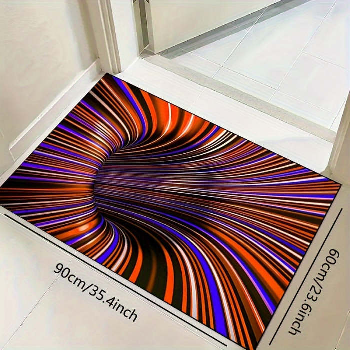Colorful 3-D illusion Rug