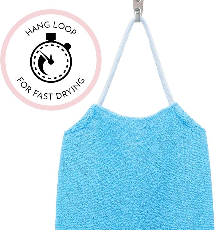 Extended Exfoliating Back Scrubber with Handles