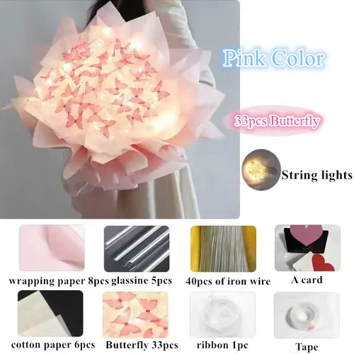 DIY Butterfly Bouquet Gift Kit Set With Tutorial
