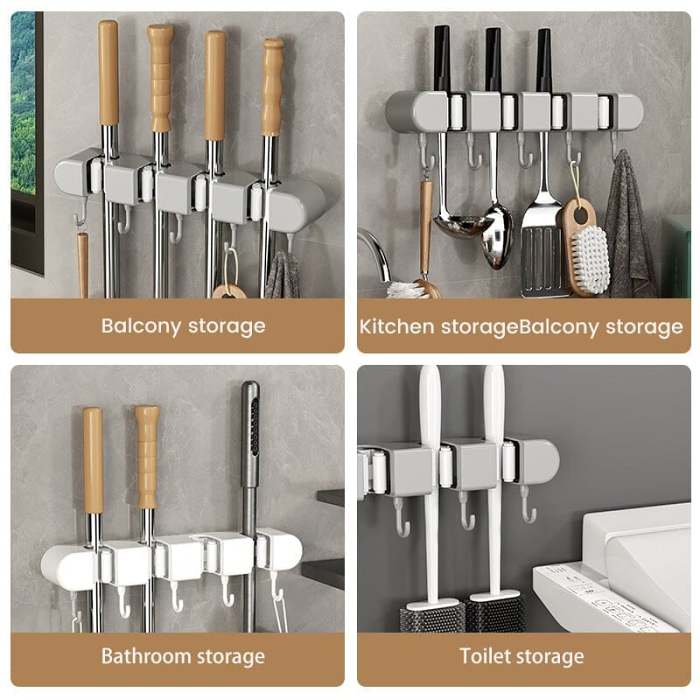 Hot Sale 48% OFF Multifunctional Mop Holder with Hook