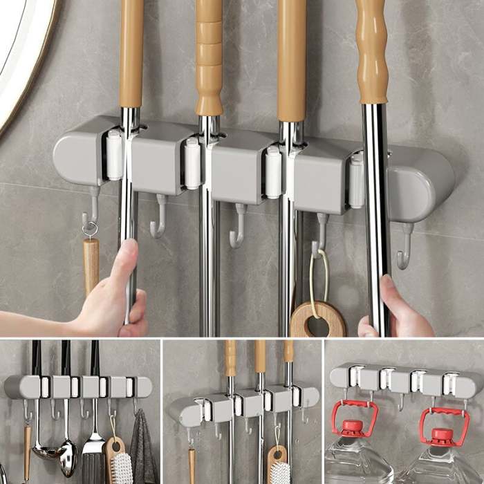 Hot Sale 48% OFF Multifunctional Mop Holder with Hook