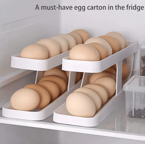 Automatic Scrolling Egg Rack Holder Storage Box