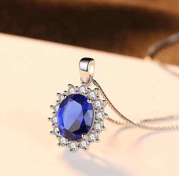 Sapphire Silver Necklace
