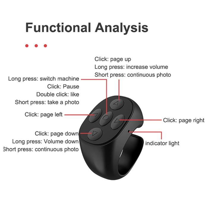Fingertip Wireless Bluetooth Remote Control
