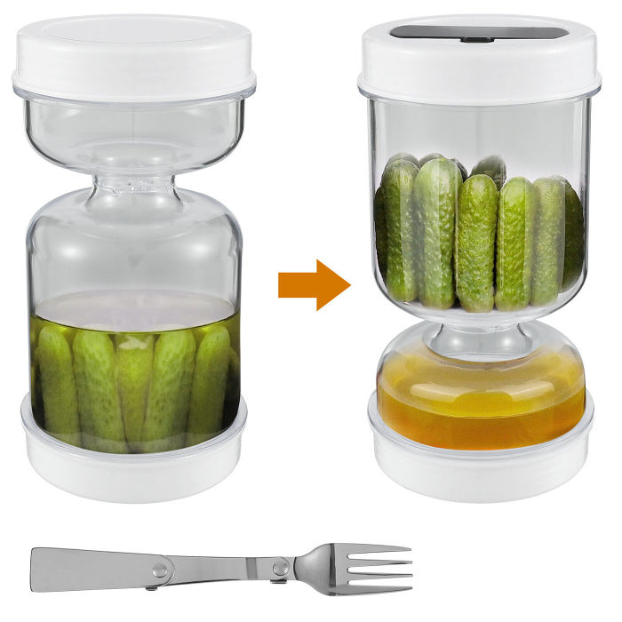 Pickle Container with Strainer