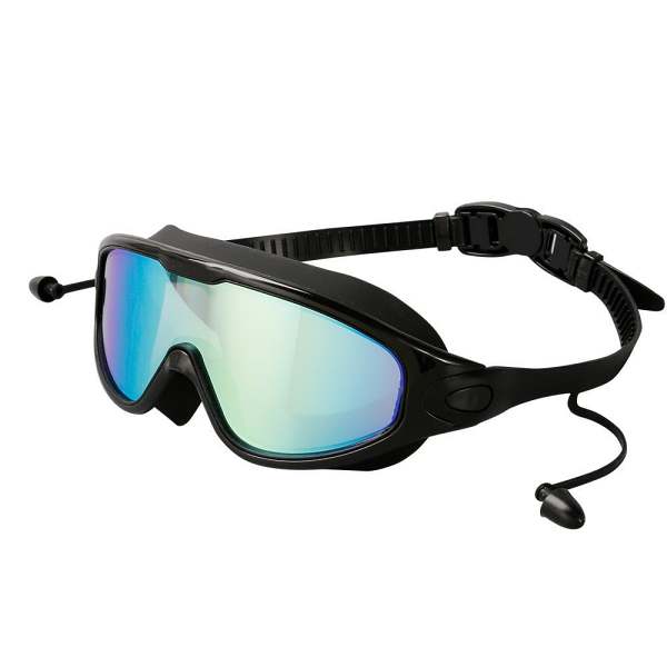 Swim Goggles with Ear Plugs UV Protection No Leaking Anti Fog Lens Swimming Glasses